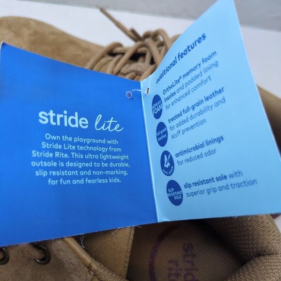 NEW Stride Rite Sz 4W Big Kid Murphy Brown Suede Leather Loafer Memory Foam Lite - Picture 10 of 10